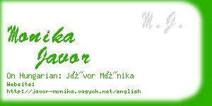 monika javor business card